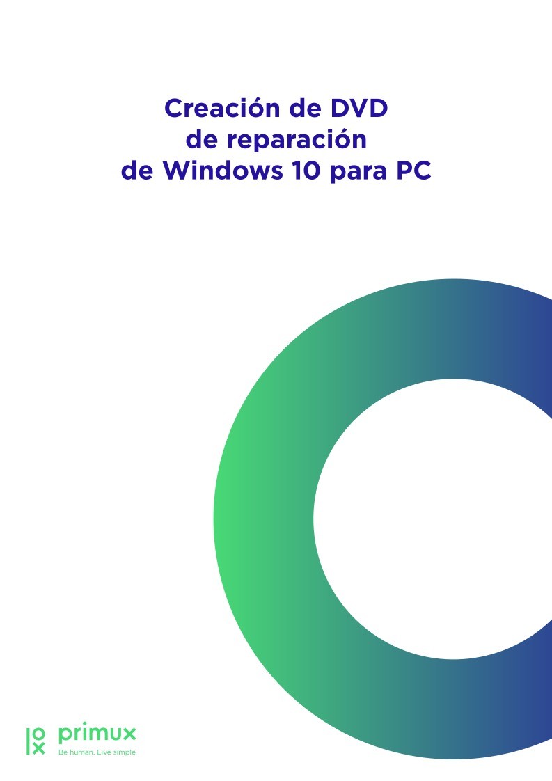 Imágen de pdf Creación de DVD de reparación de Windows 10 para PC