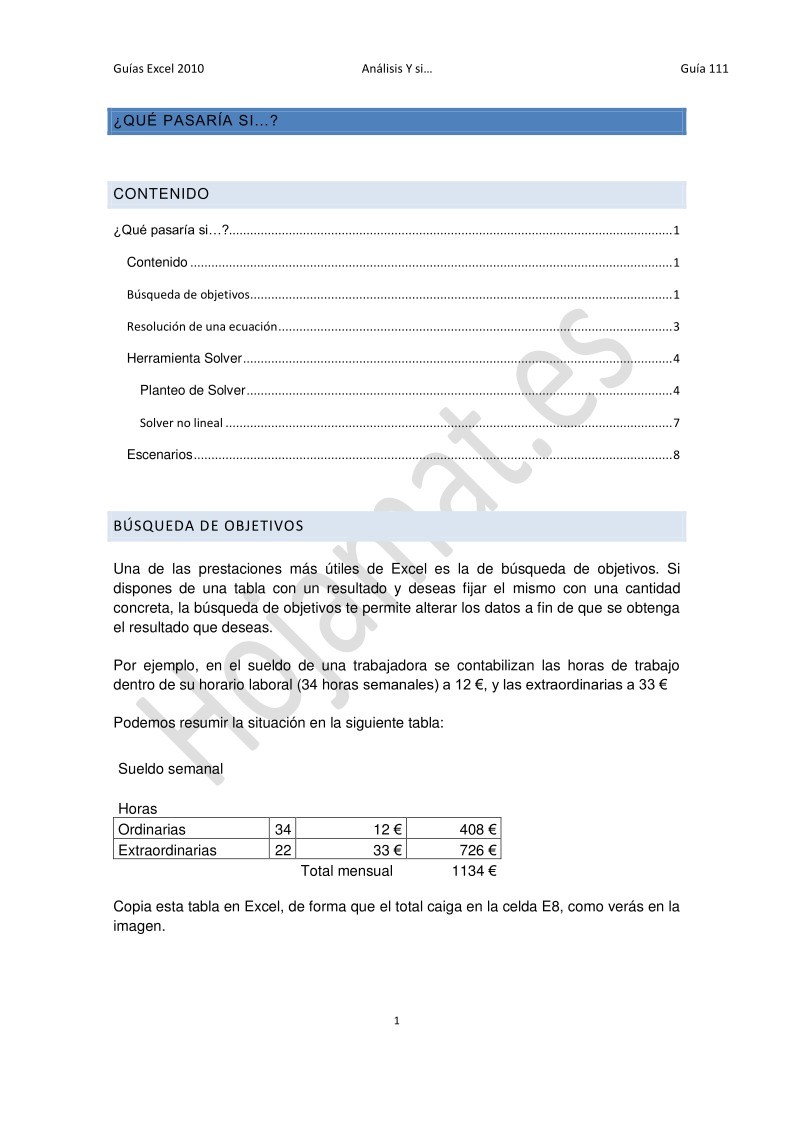 Imágen de pdf Guías Excel 2010 - Análisis y si...