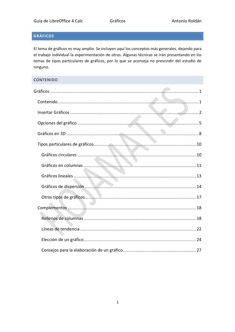 Imágen de pdf Guía de LibreOffice 4 Calc - Gráficos