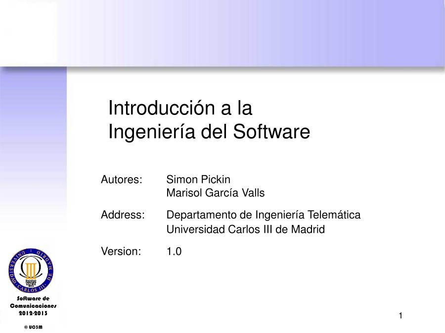 Pdf De Programacion Introduccion A La Ingenieria Del Software