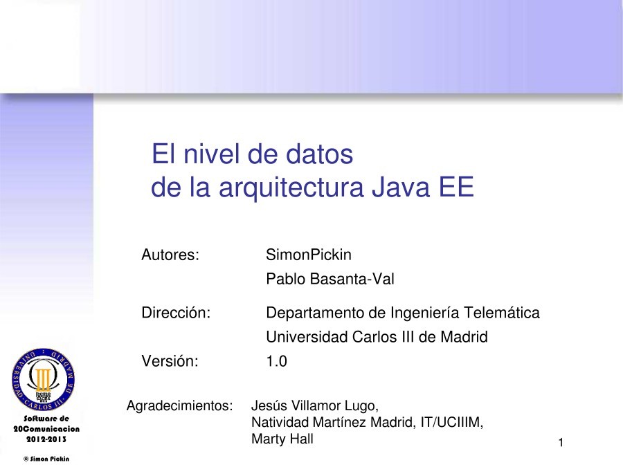 Imágen de pdf El nivel de datos de la arquitectura Java EE