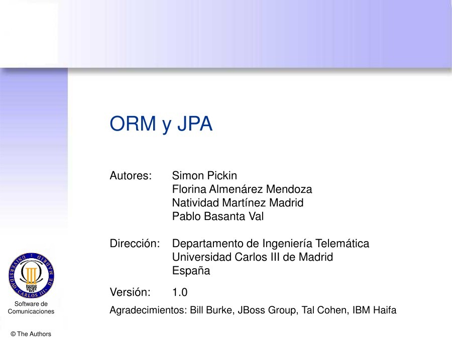 Imágen de pdf ORM y JPA