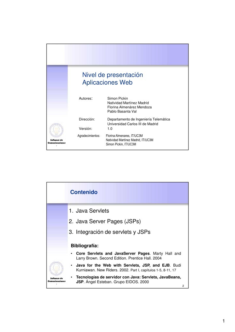 Imágen de pdf Nivel de presentación - Aplicaciones Web
