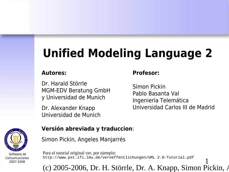 Imágen de pdf Unified Modeling Language 2