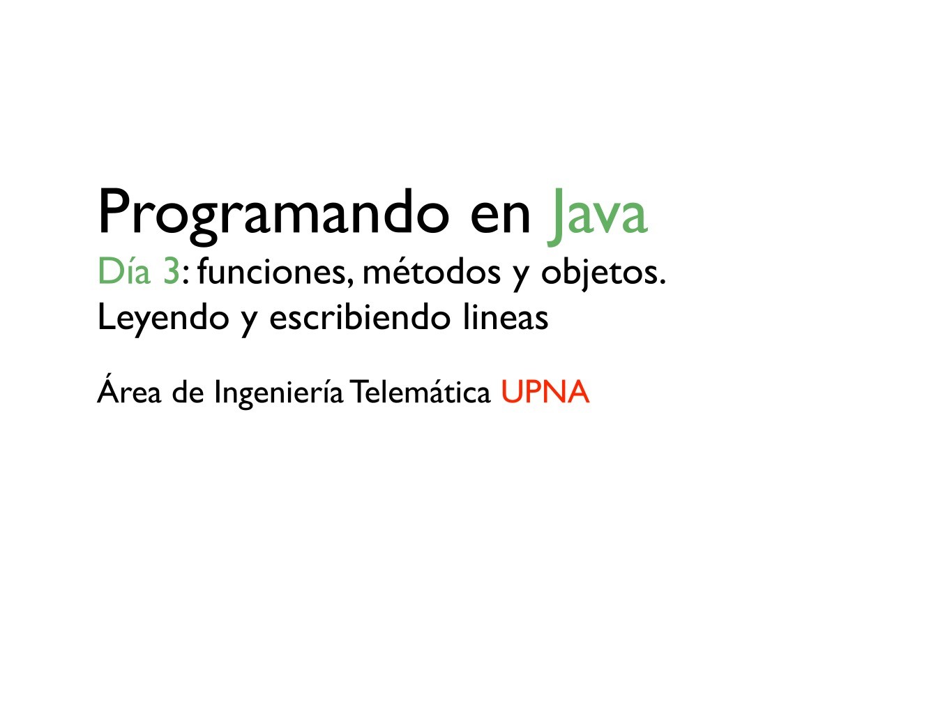 Imágen de pdf Programando en Java Día 3: funciones, métodos y objetos