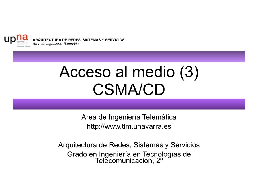 Imágen de pdf Acceso al medio (3) CSMA/CD