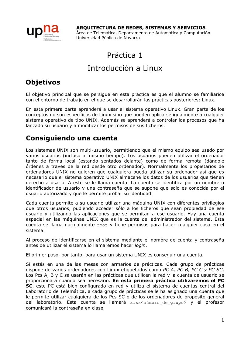 Imágen de pdf Practica1 - Introduccion a Linux