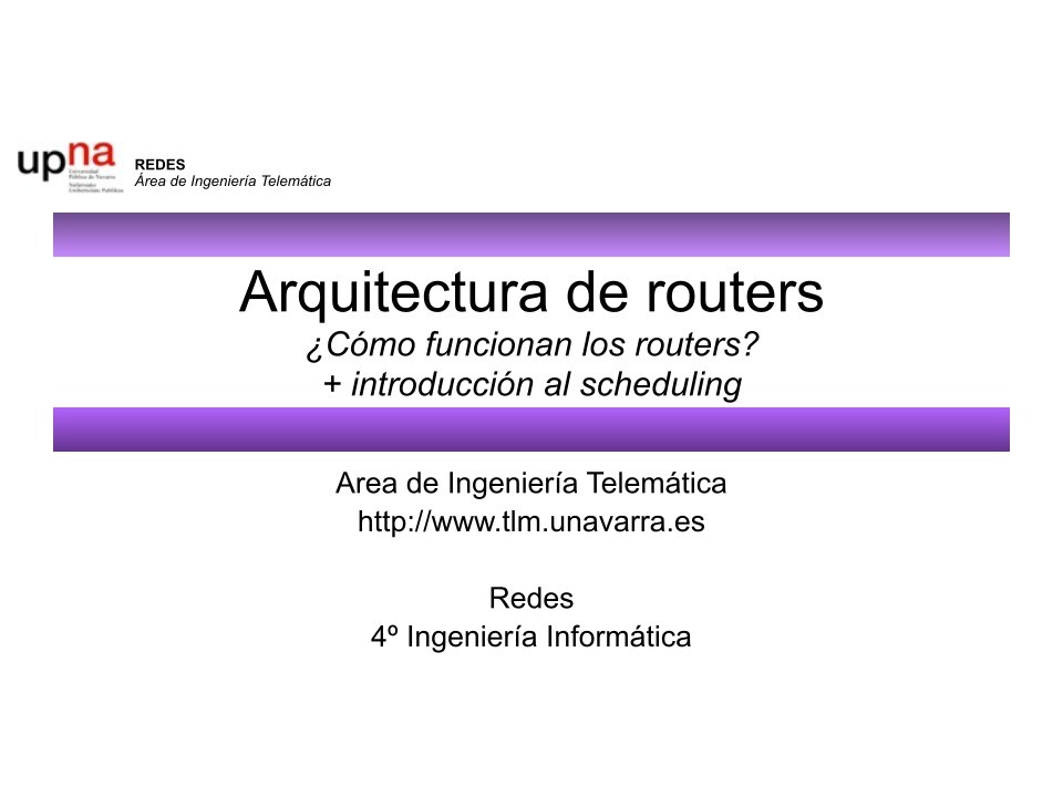 Imágen de pdf Arquitectura de routers ¿Cómo funcionan los routers? + introducción al scheduling