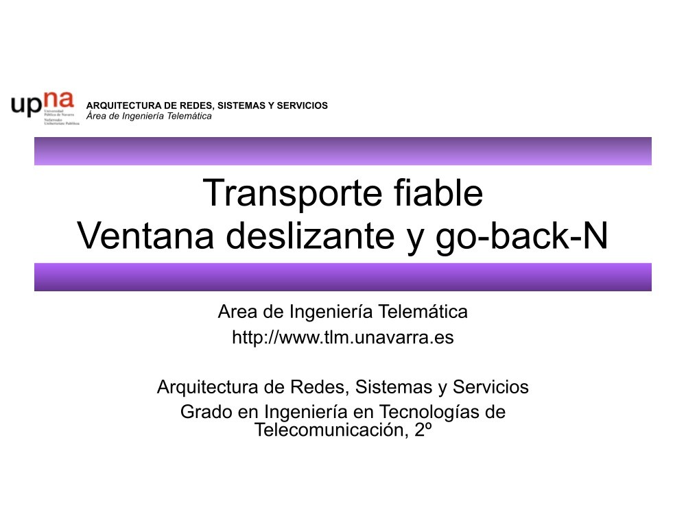 Imágen de pdf Transporte fiable Ventana deslizante y go-back-N