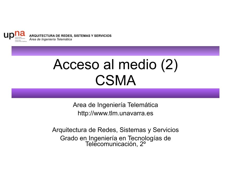 Imágen de pdf Acceso al medio (2) CSMA
