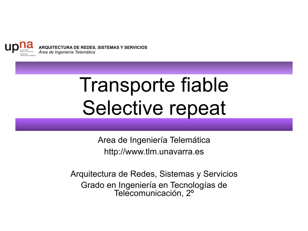 Imágen de pdf Transporte fiable Selective repeat