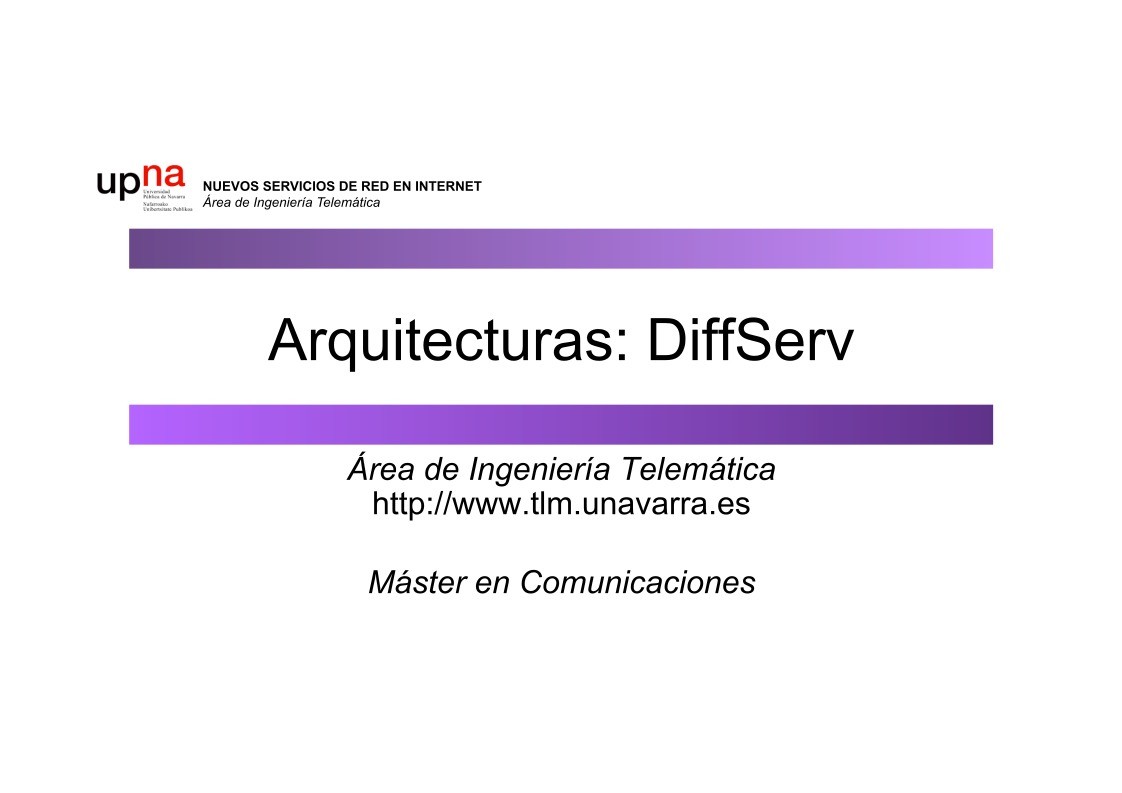 Imágen de pdf Arquitecturas: DiffServ