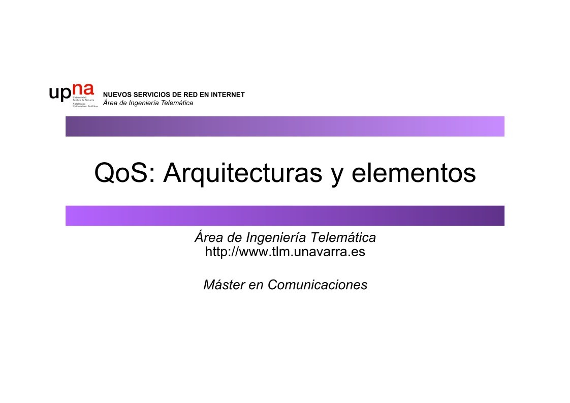 Imágen de pdf QoS: Arquitecturas y elementos