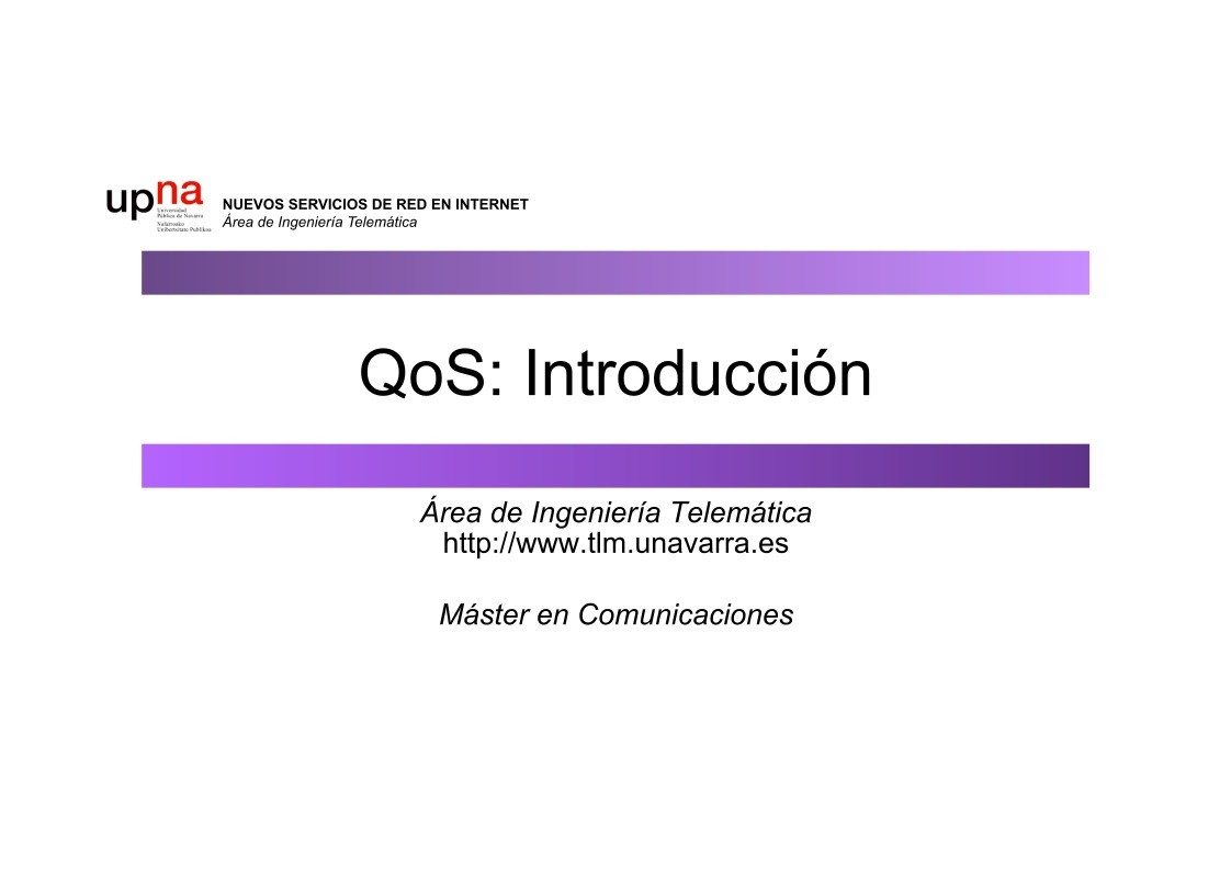 Imágen de pdf QoS: Introducción