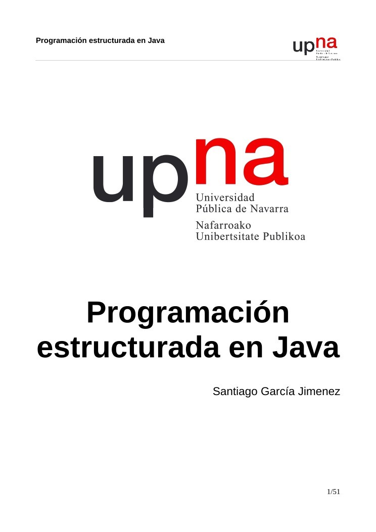 Imágen de pdf Programación estructurada en Java