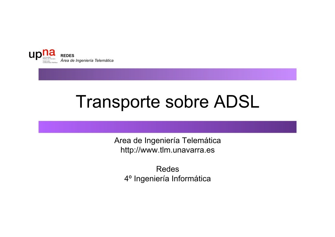 Imágen de pdf Transporte sobre ADSL