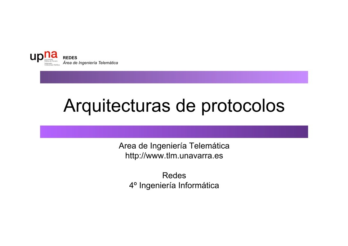 Imágen de pdf Arquitecturas de protocolos