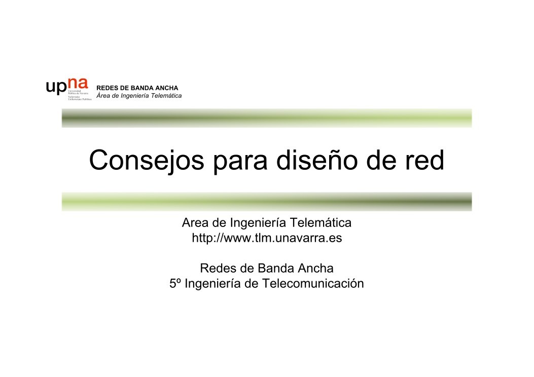 Imágen de pdf Consejos para diseño de red