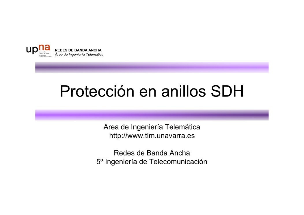 Imágen de pdf Protección en anillos SDH