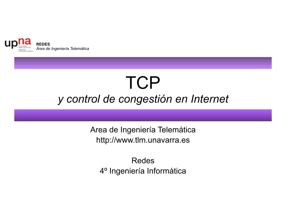 Imágen de pdf TCP y control de congestión en Internet