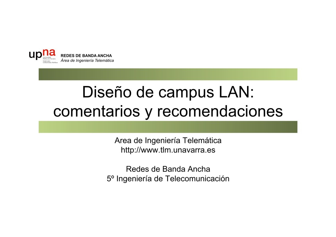 Imágen de pdf Diseño de Campus LAN: comentarios y recomendaciones