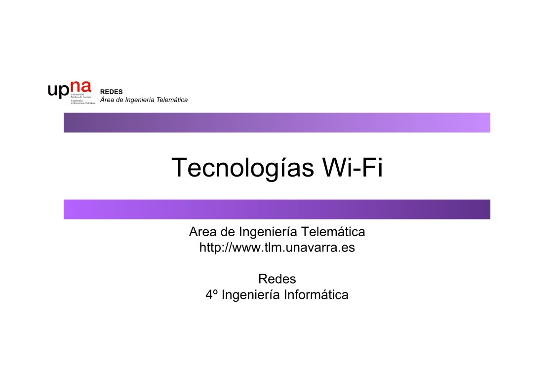 Imágen de pdf Tecnologías Wi-Fi