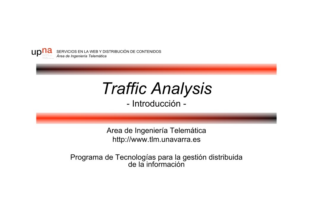 Imágen de pdf Traffic Analysis - Introducción
