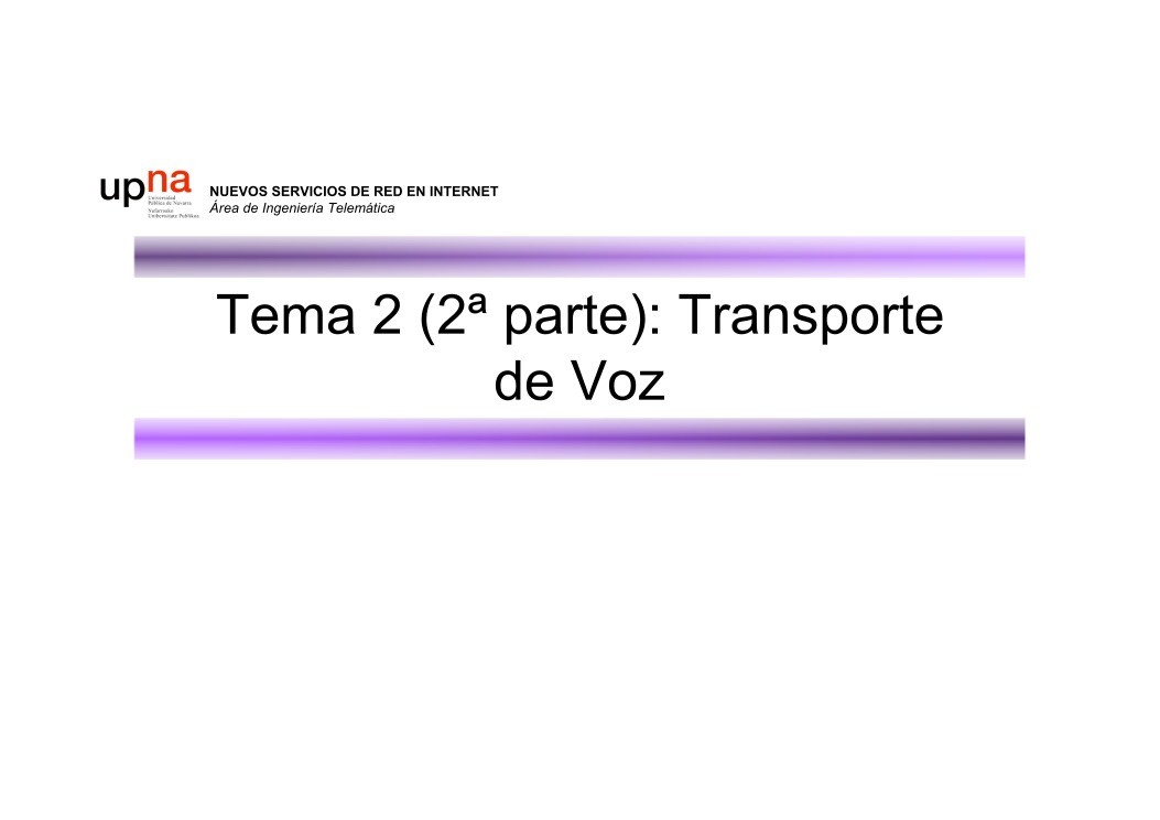 Imágen de pdf Tema 2 (2ª parte): Transporte de Voz