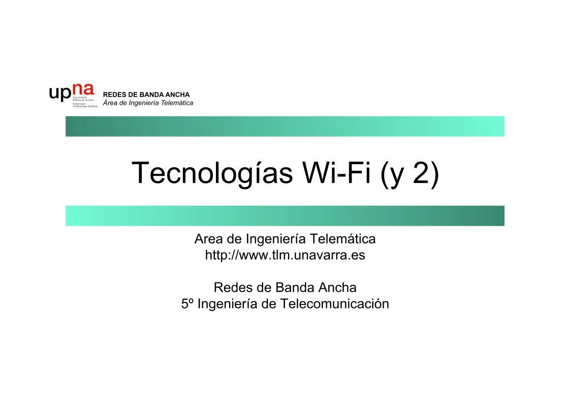 Imágen de pdf Tecnologías Wi-Fi (y 2)