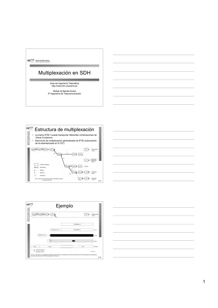 Imágen de pdf Multiplexación en SDH