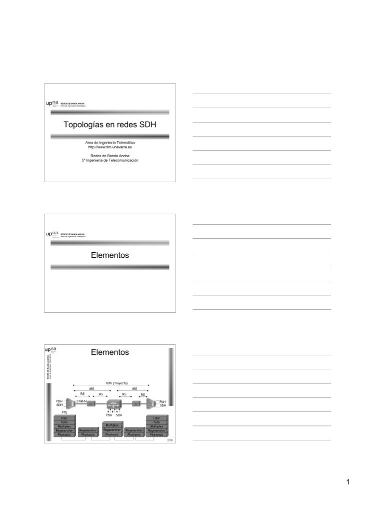 Imágen de pdf Topologías en redes SDH