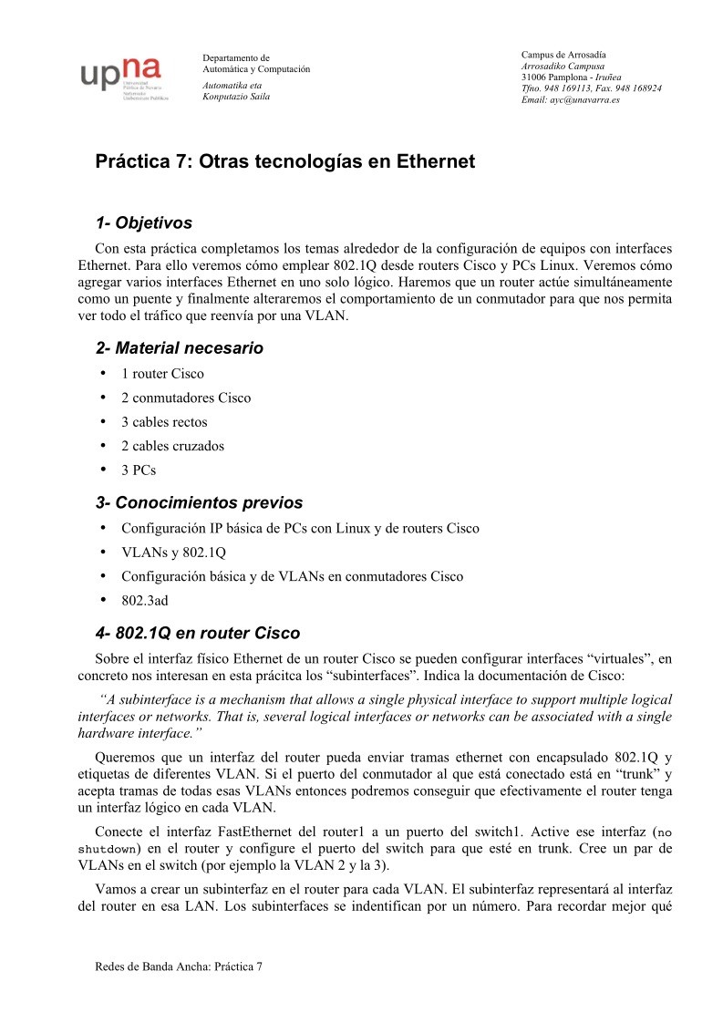 Imágen de pdf Práctica 7: Otras tecnologías en Ethernet