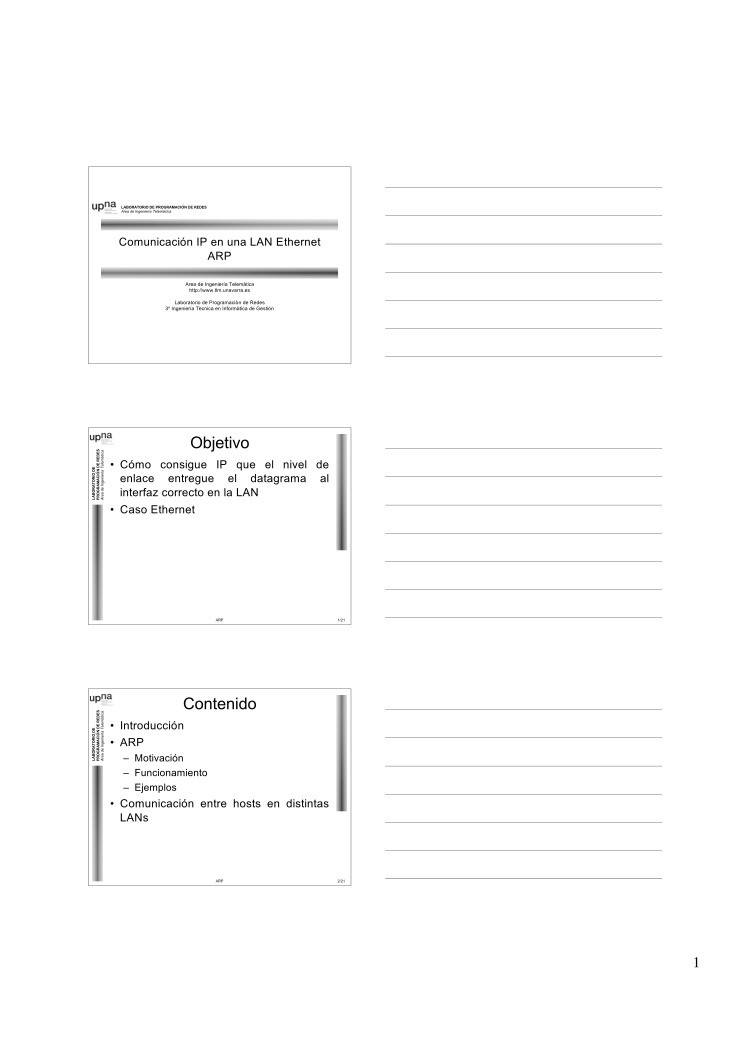 Imágen de pdf Comunicación IP en una LAN Ethernet ARP
