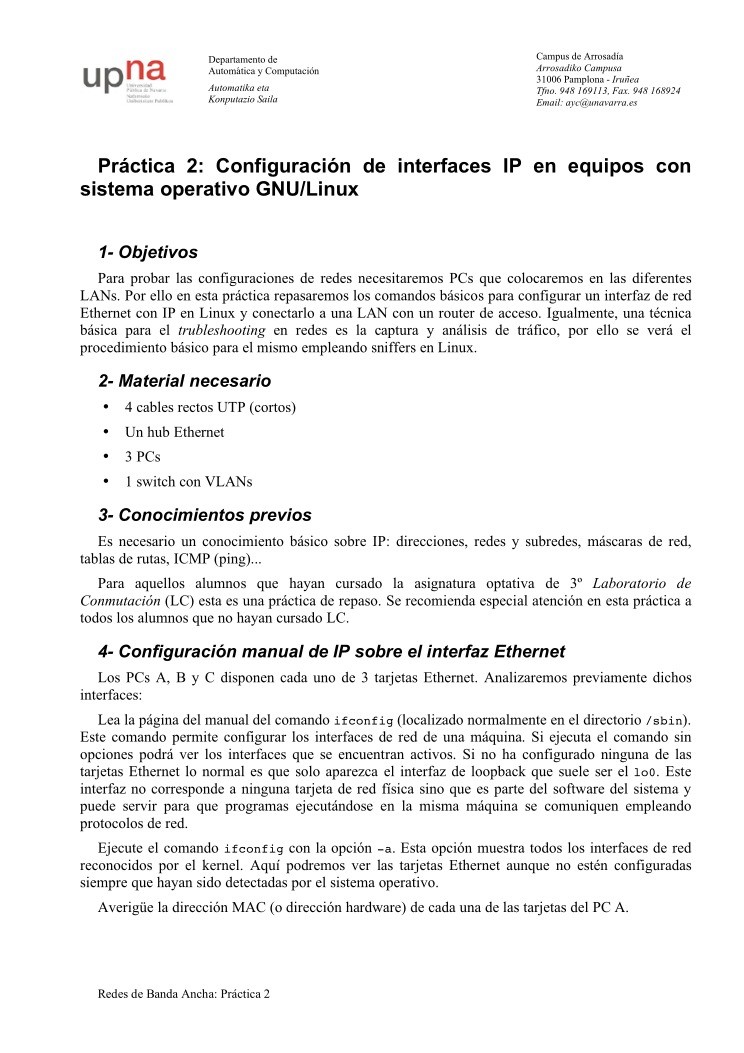 Imágen de pdf Práctica 2: Configuración de interfaces IP en equipos con sistema operativo GNU/Linux