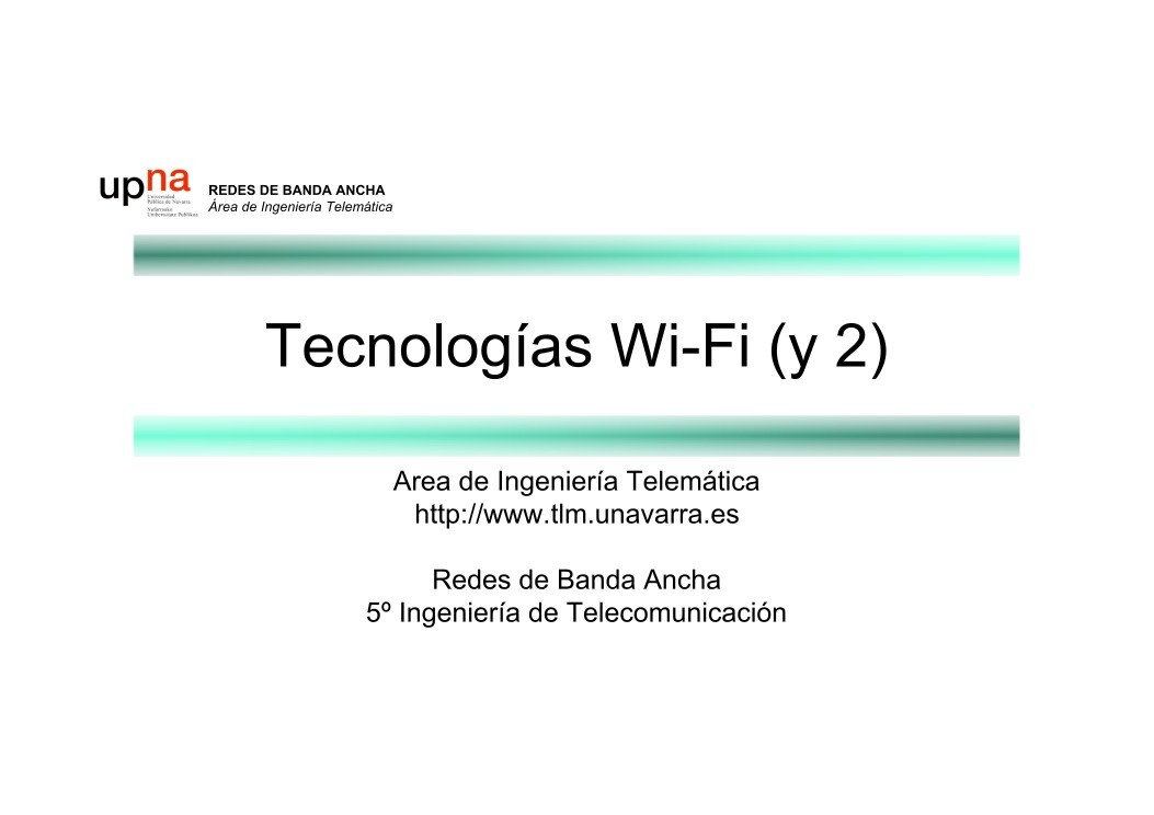 Imágen de pdf Tecnologías Wi-Fi (y 2)