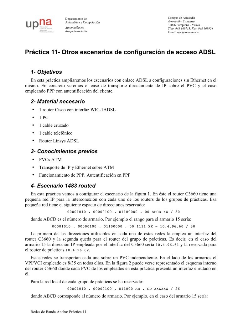 Imágen de pdf Práctica 11- Otros escenarios de configuración de acceso ADSL