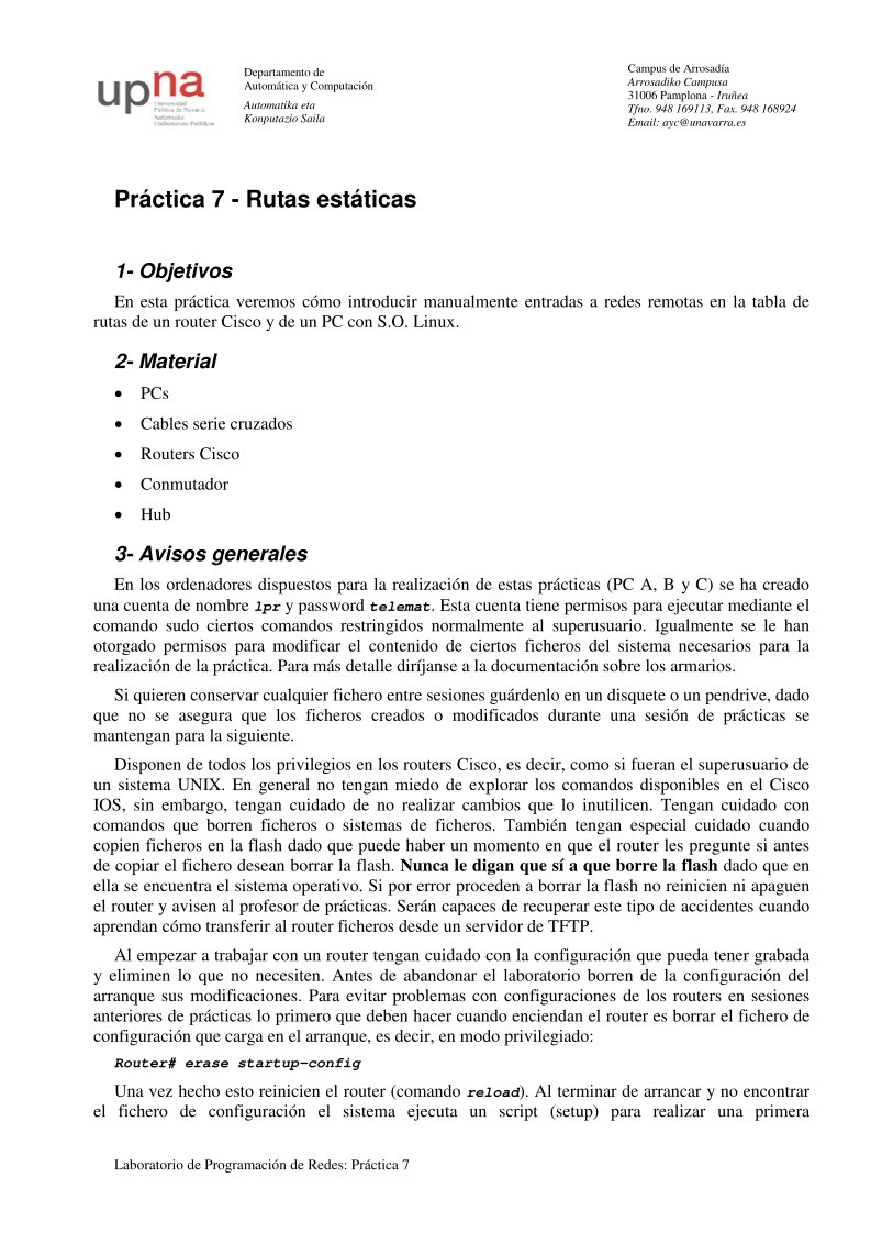 Imágen de pdf Práctica 7 - Rutas estáticas