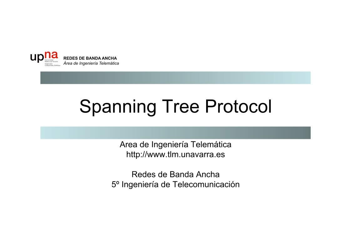 Imágen de pdf Spanning Tree Protocol