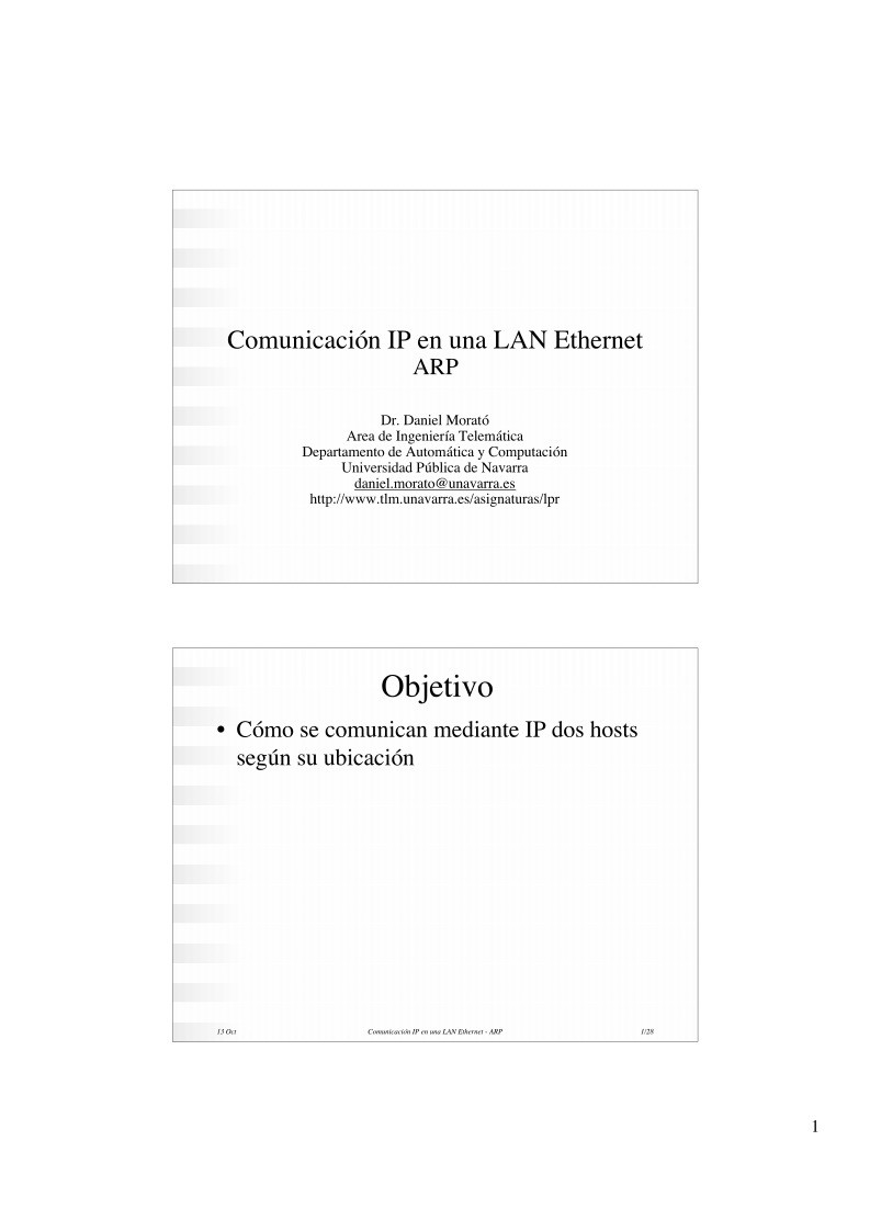 Imágen de pdf Comunicación IP en una LAN Ethernet ARP
