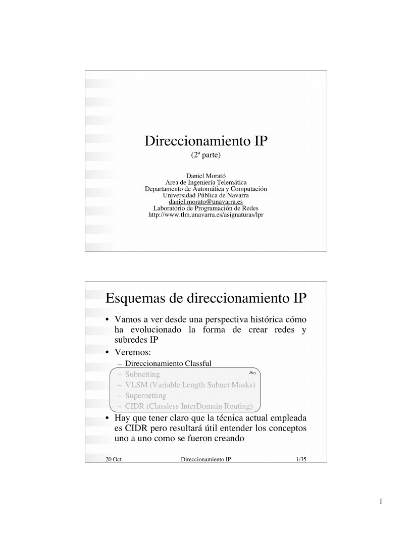 Imágen de pdf Direccionamiento IP (2ª parte)