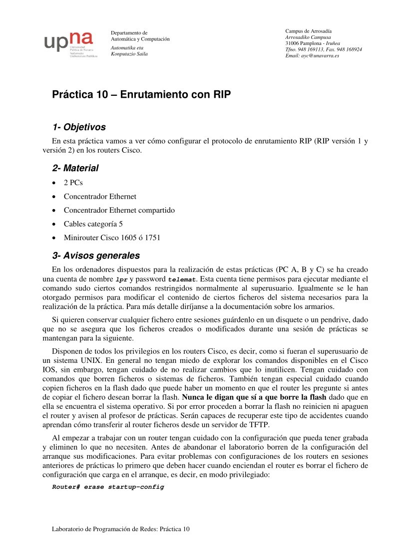 Imágen de pdf Práctica 10 – Enrutamiento por RIP