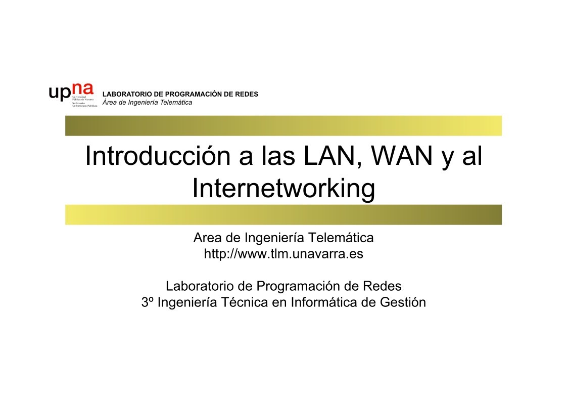Imágen de pdf Introducción a las LAN, WAN y al Internetworking