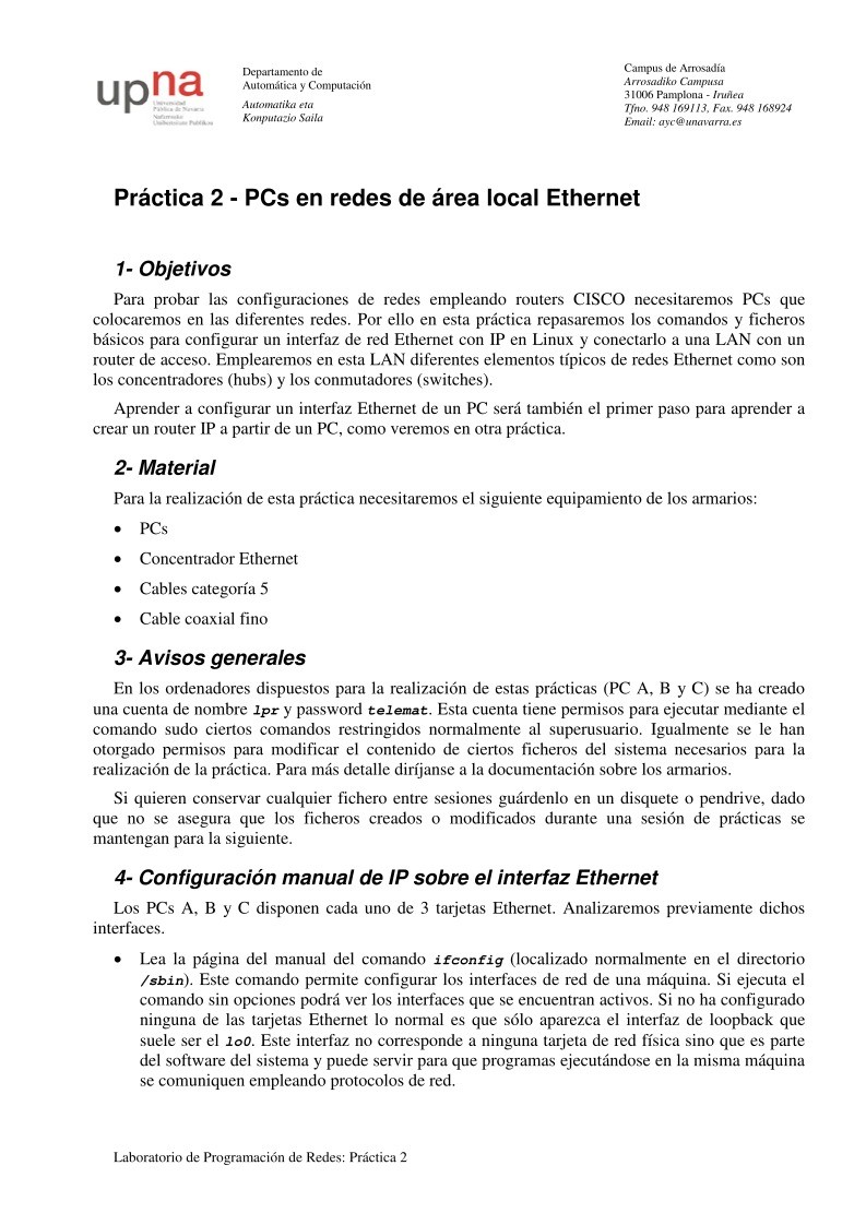 Imágen de pdf Práctica 2 - PCs en redes de área local Ethernet