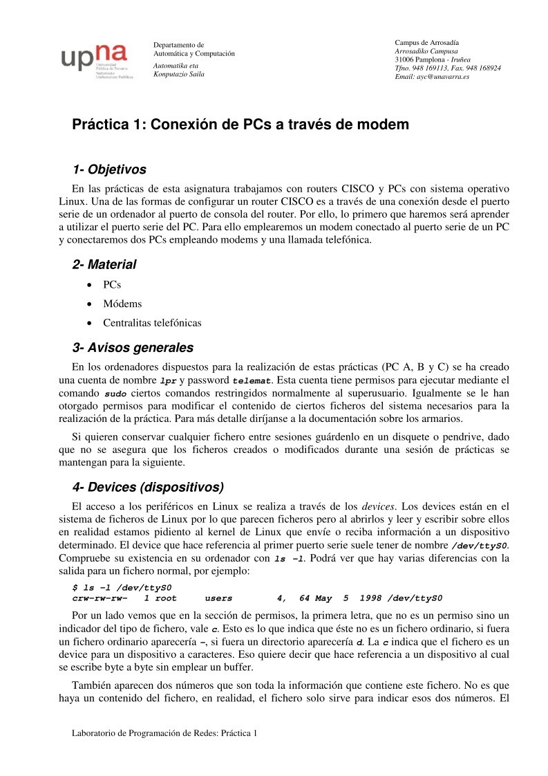 Imágen de pdf Práctica 1: Conexión de PCs a través de modem