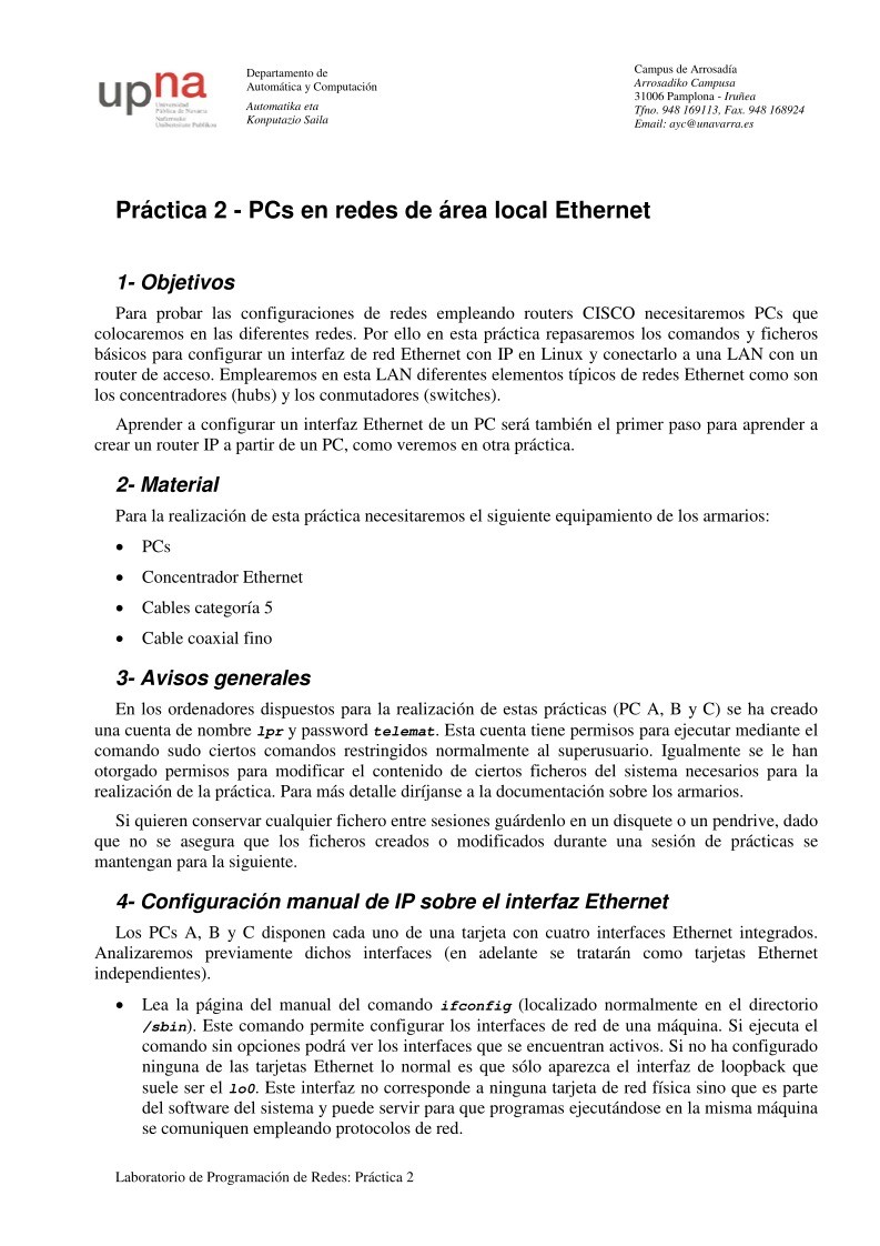 Imágen de pdf Práctica 2 - PCs en redes de área local Ethernet