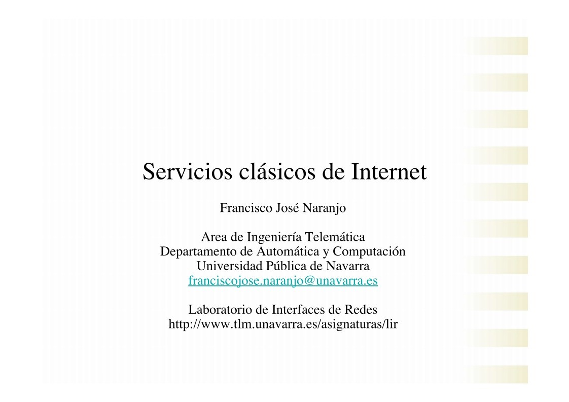 Imágen de pdf Servicios clásicos de Internet