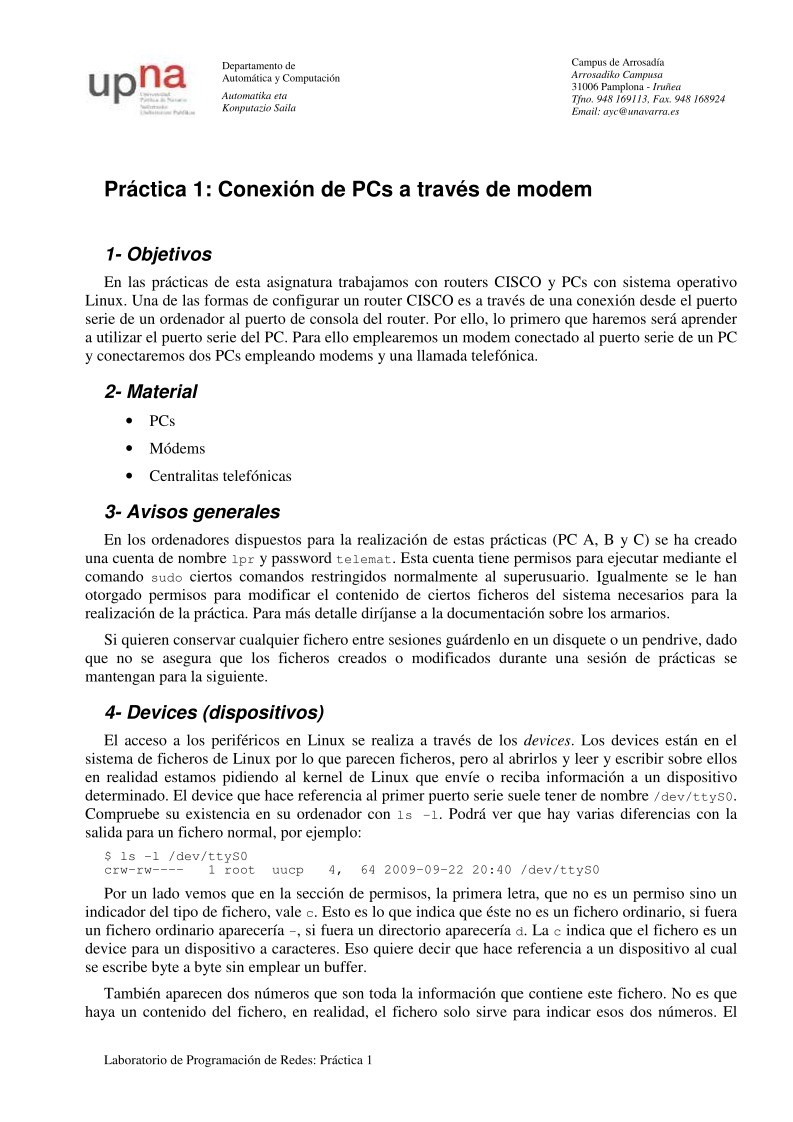 Imágen de pdf Práctica 1: Conexión de PCs a través de modem