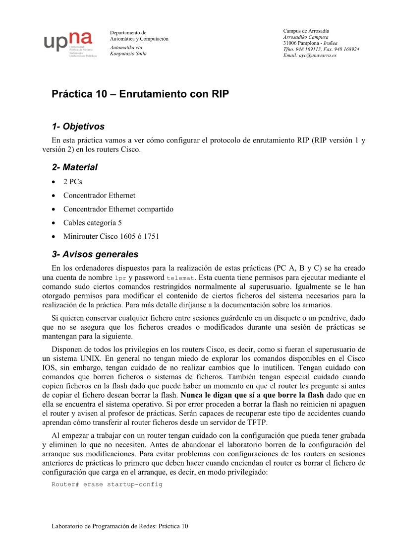 Imágen de pdf Práctica 10 – Enrutamiento por RIP