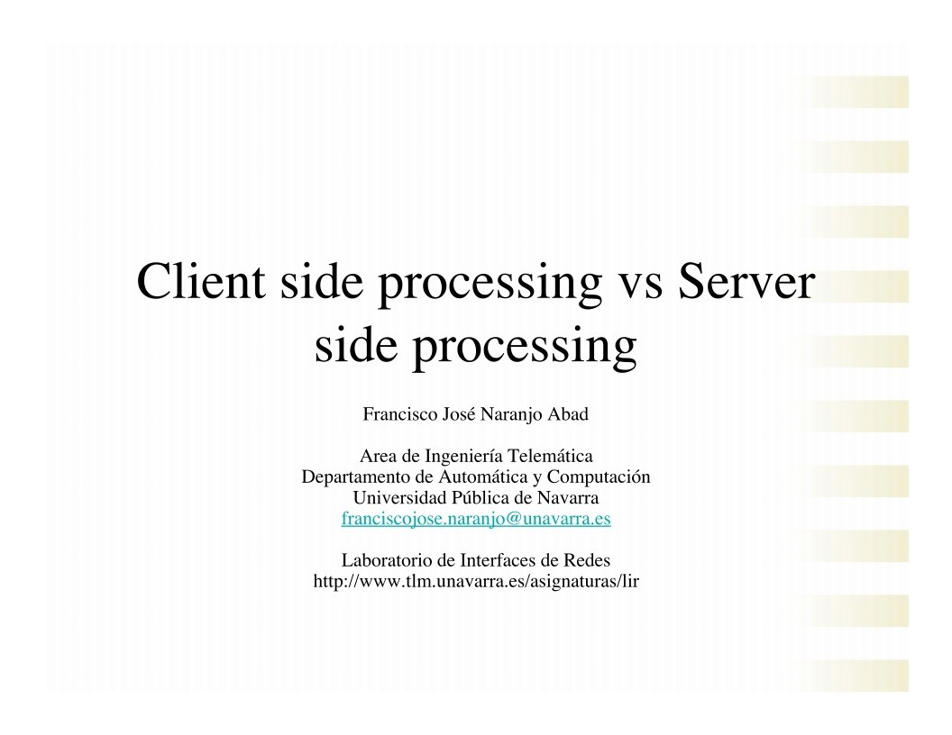 Imágen de pdf Client side processing vs Server side processing
