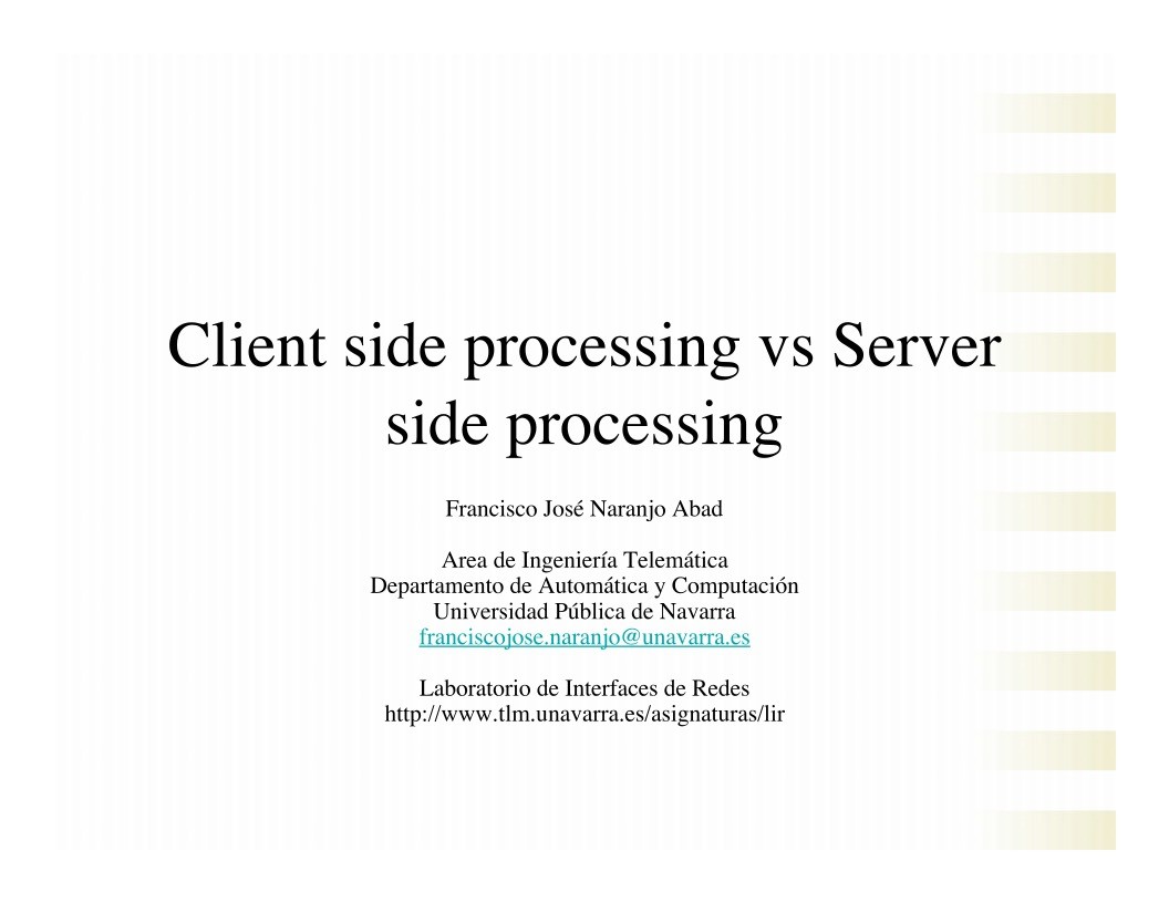 Imágen de pdf Client side processing vs Server side processing